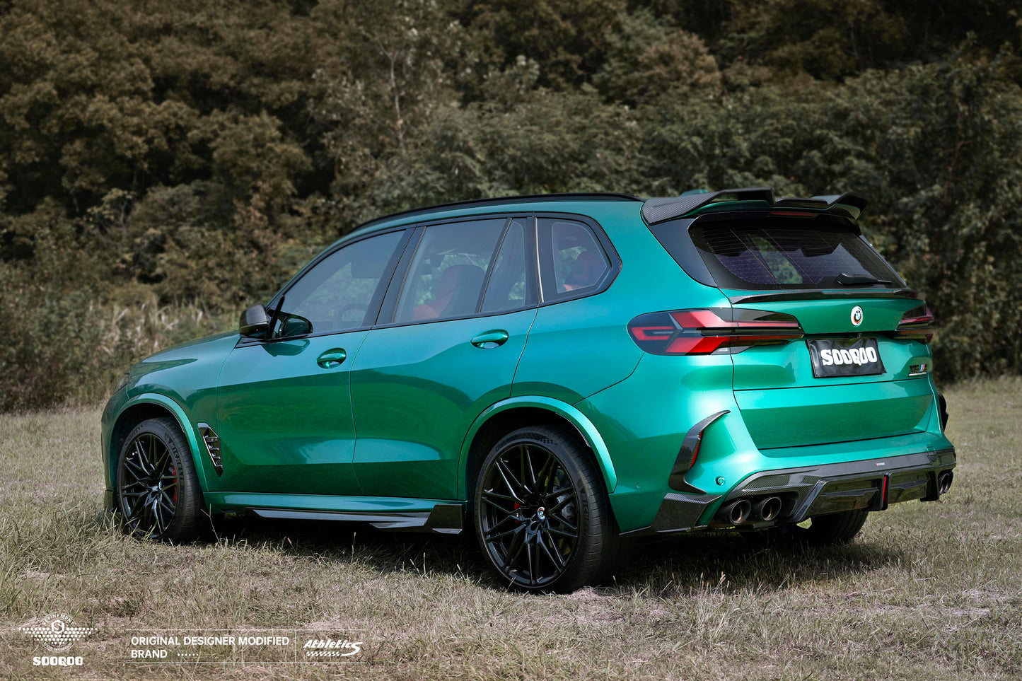 BMW X5M F95 SQ款碳纖維後出風口飾蓋