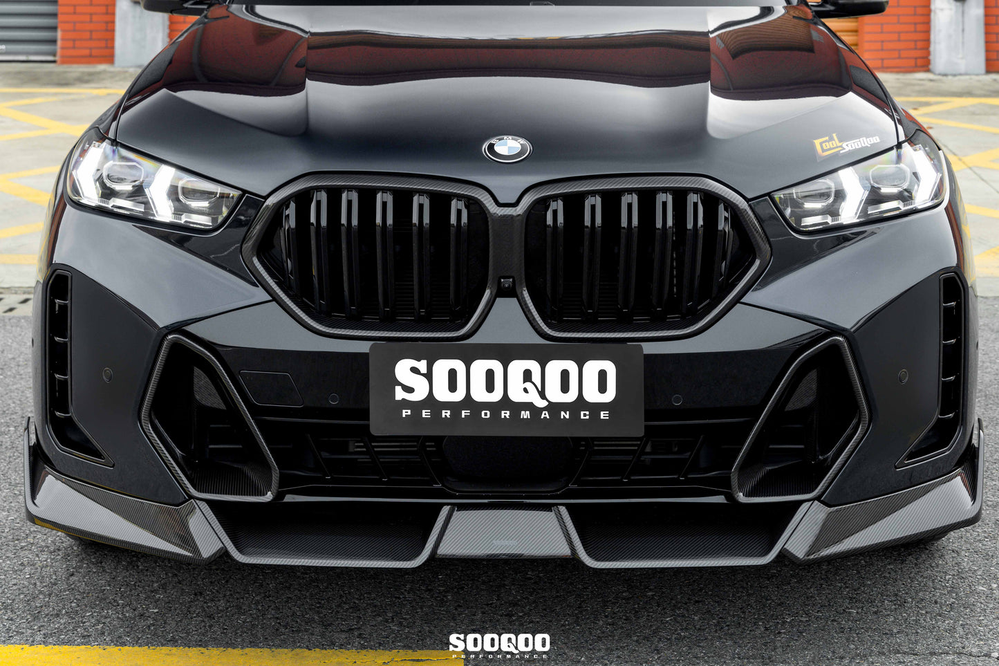 BMW X6 G06 LCI 双格柵式碳纖維水箱護罩 T-511B