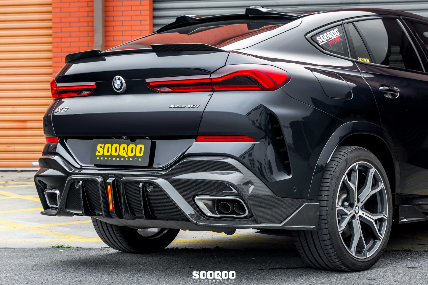 BMW X6 G06 LCI SQ款碳纖維後擾流 T-501