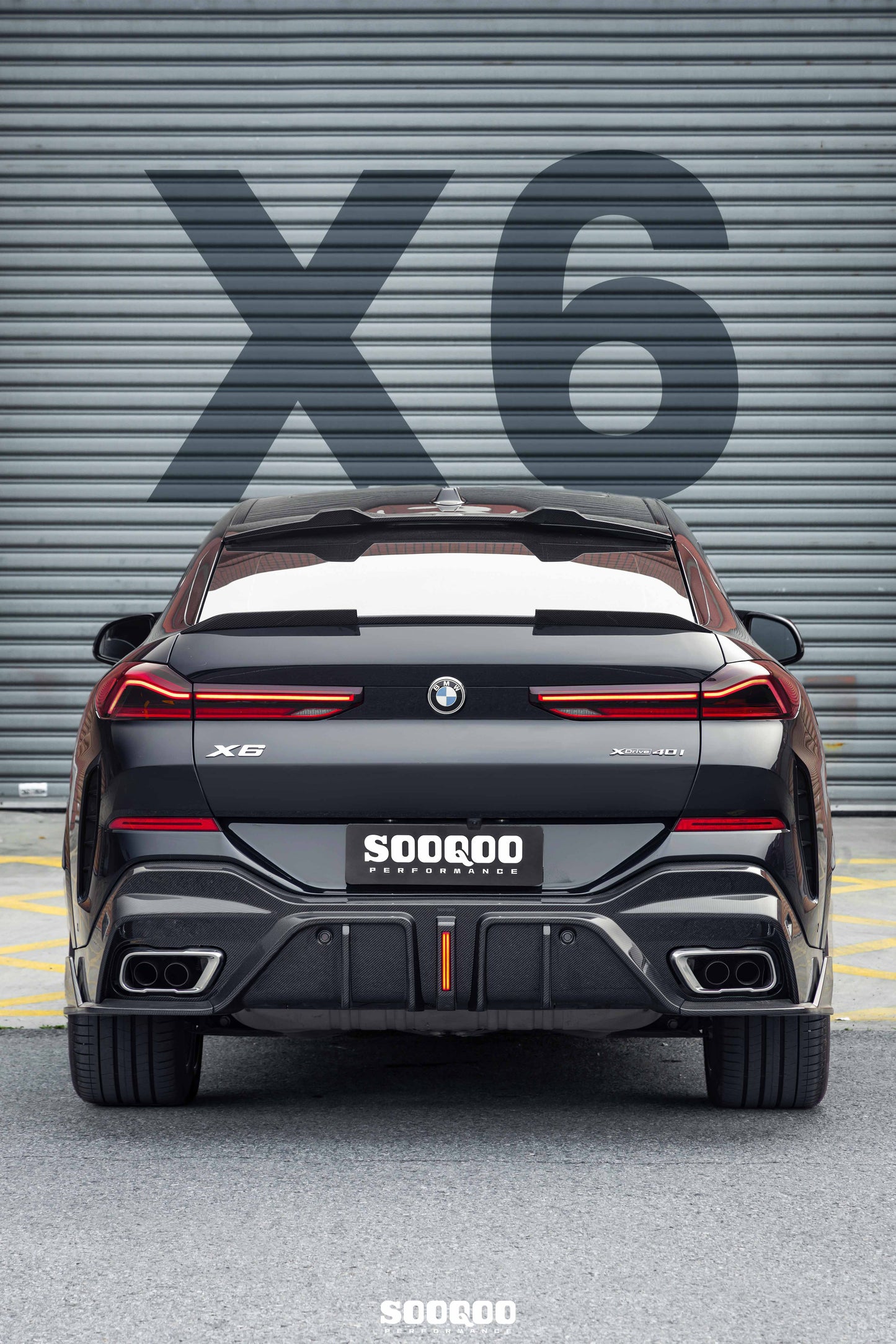 BMW X6 G06 LCI SQ款碳纖維後擾流 T-501