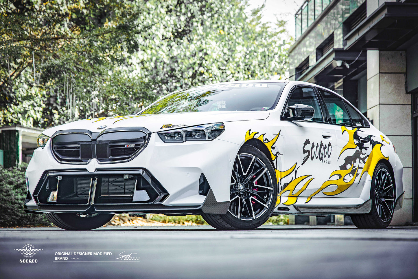 BMW M5 G90 G99 MP款碳纖維側裙 T-472