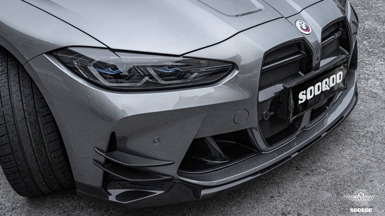 BMW M3G80 M4G82 AC款前保桿碳纖維風刀 T-080