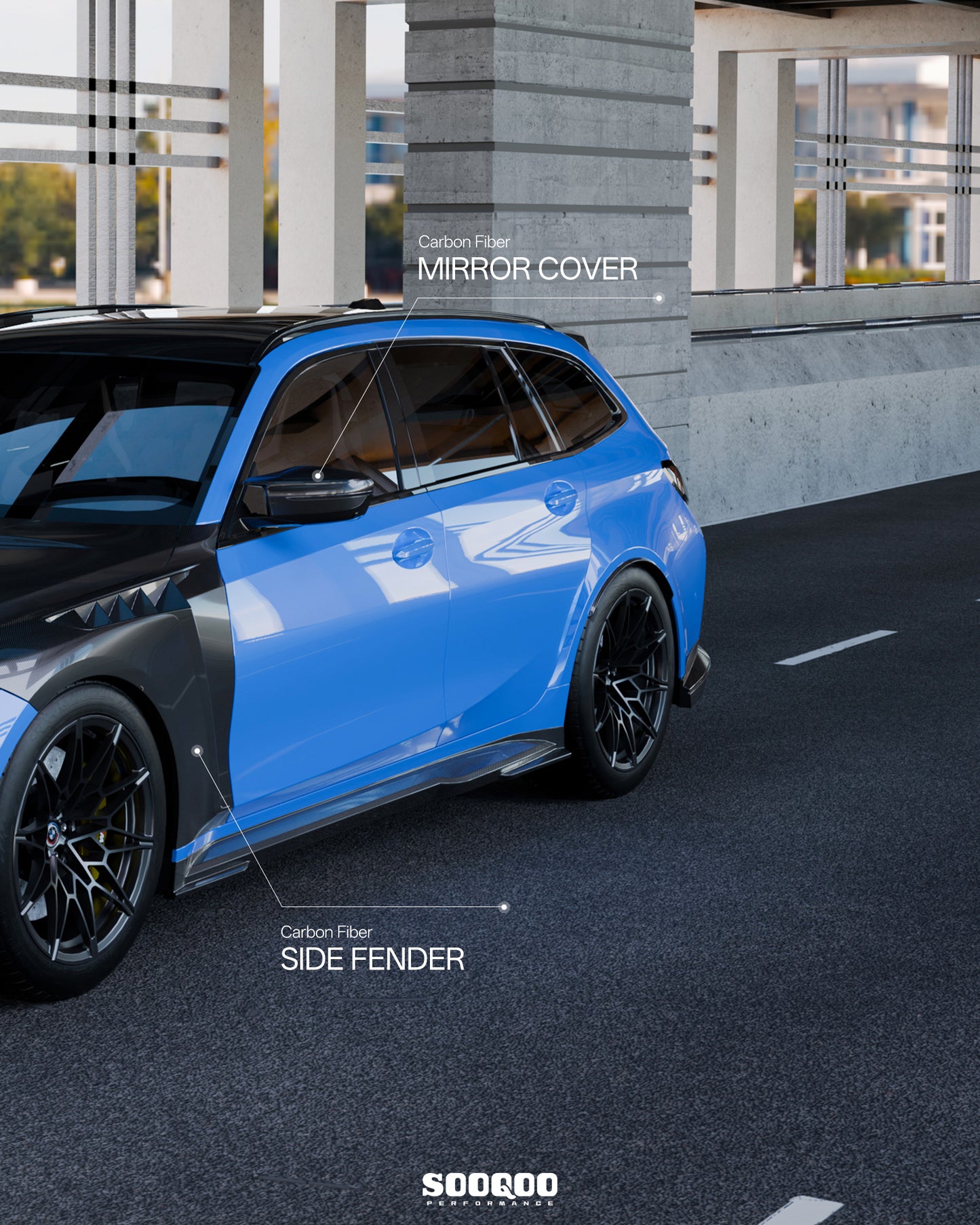 BMW M3 G8X SQ款碳纖維葉子板 SQ-BW-004