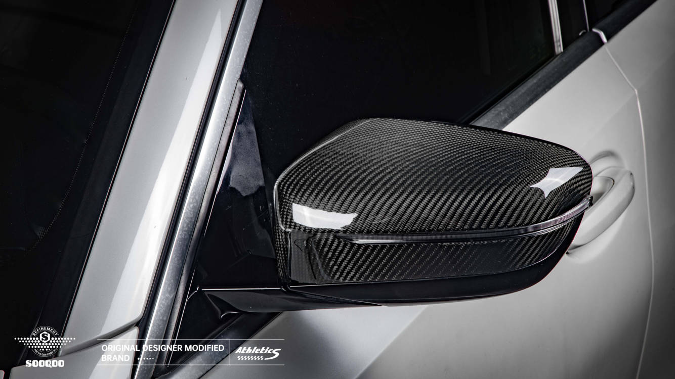 BMW 3系G20/G21 原車款碳纖維牛角後視鏡蓋