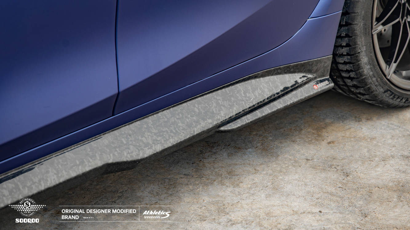 BMW M3G80 M3G81 SQ款碳纖維側裙 T-322