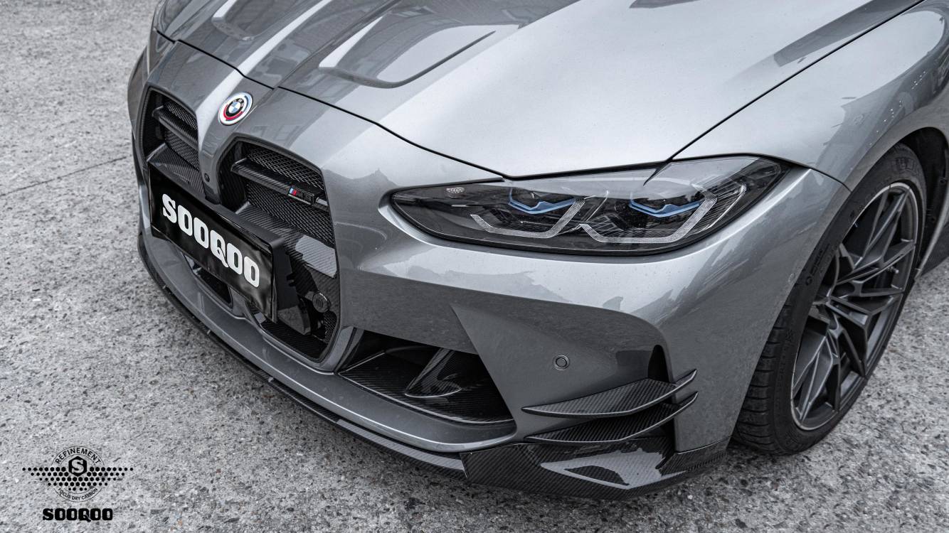 BMW M3G80 M4G82 AC款前保桿碳纖維風刀 T-080