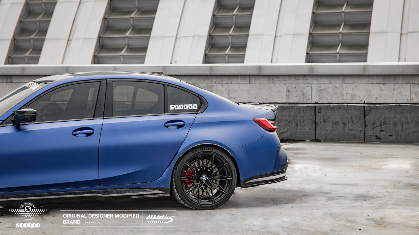 BMW M3G80 M3G81 SQ款碳纖維側裙 T-322