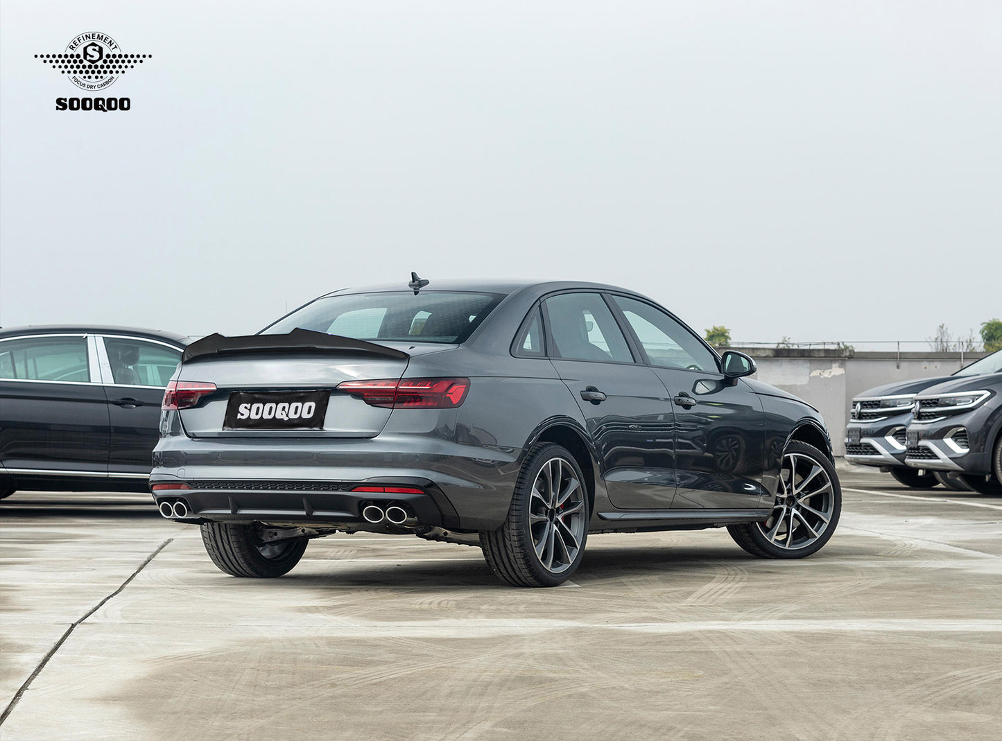 AUDI S4 B8 四門PSM款 乾式碳纖維尾翼