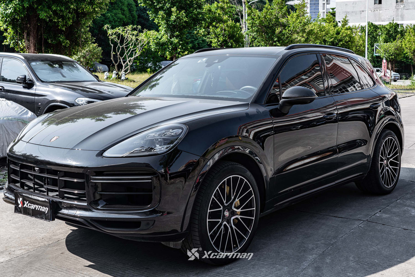 Porsche Caynne 9ya 原車OEM款 乾式碳纖維後視鏡蓋