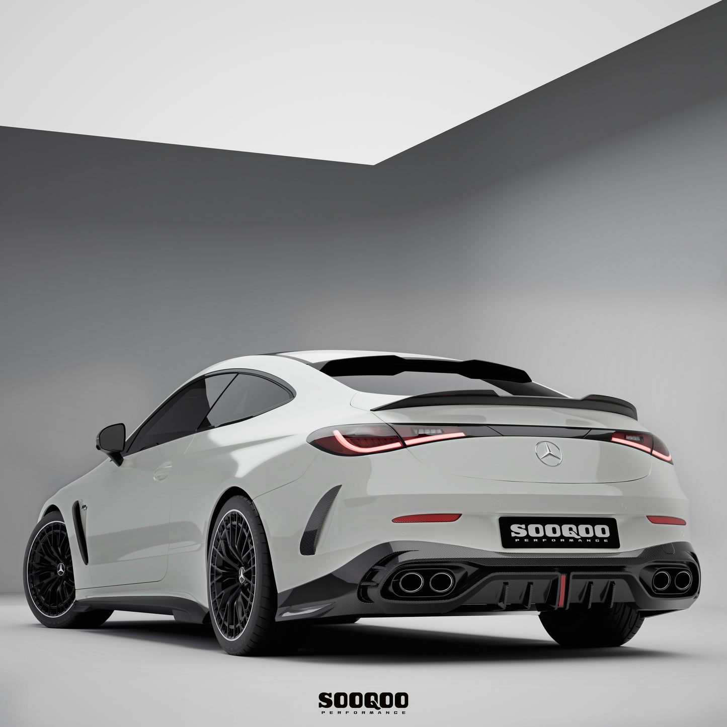 賓士CLE53 C236 SQ款 乾碳纖維側裙 SQ-BZ-003