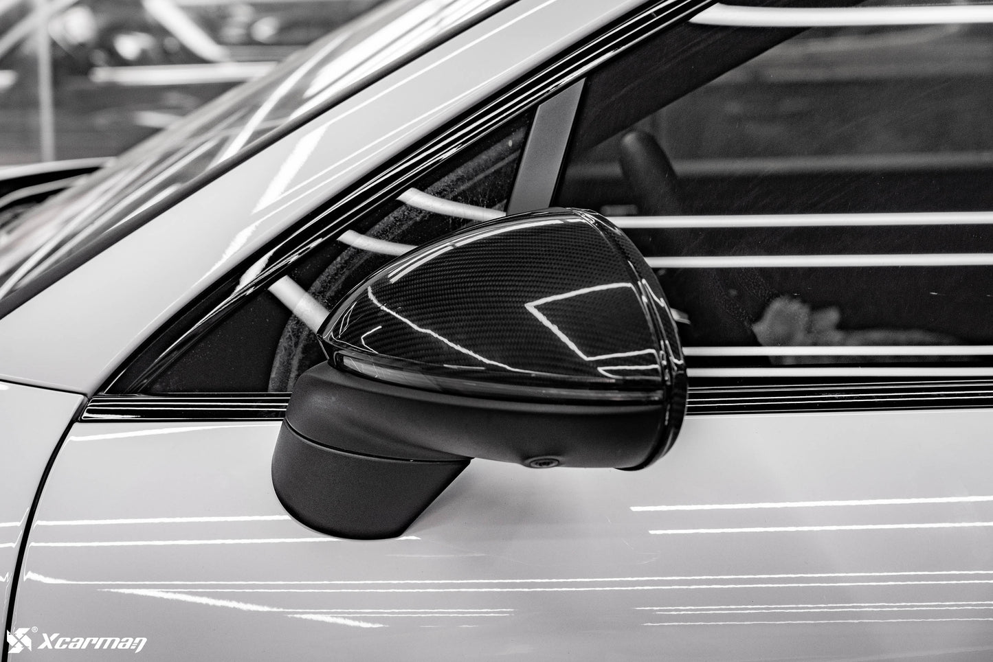 Porsche Caynne 9ya 原車OEM款 乾式碳纖維後視鏡蓋