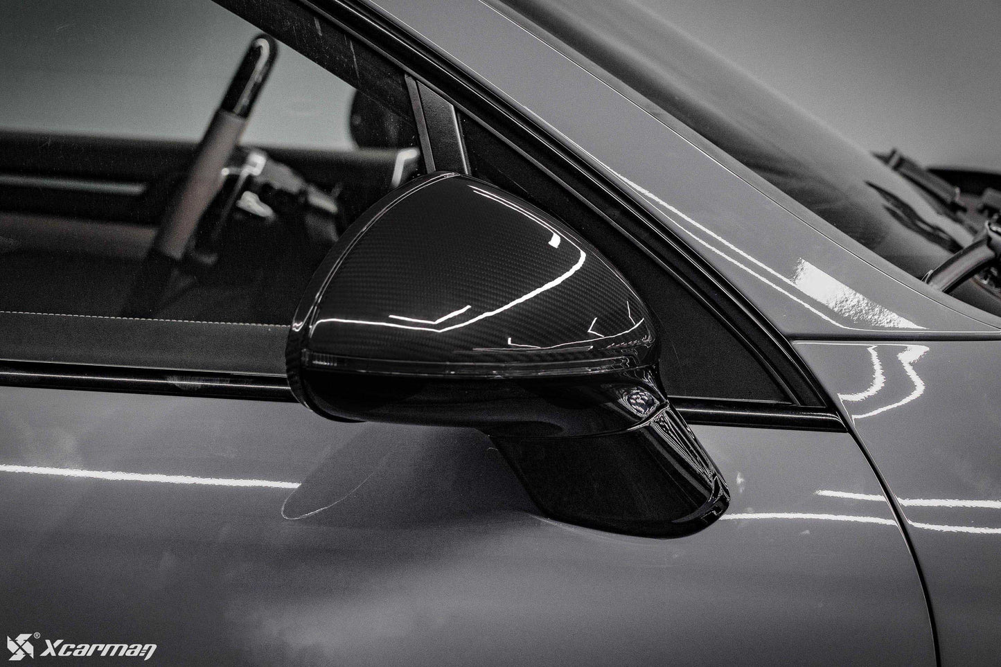 Porsche Caynne 958.2 原車OEM款 環景輔助 乾式碳纖維後視鏡蓋
