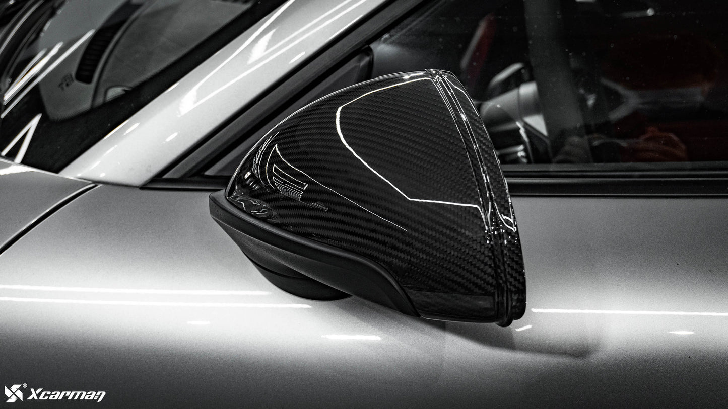 Porsche 911 991 原車OEM款 普通版 乾式碳纖維後視鏡蓋