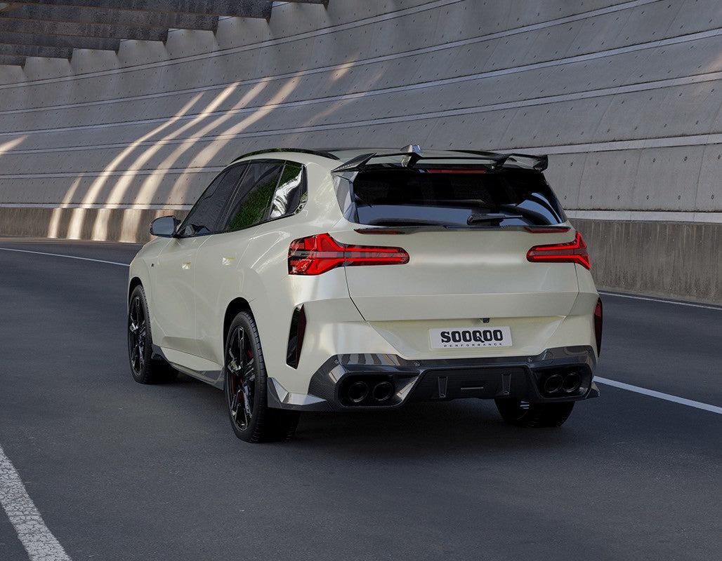 BMW X3 G45 SQ款碳纖維後保險桿飾蓋 T-081