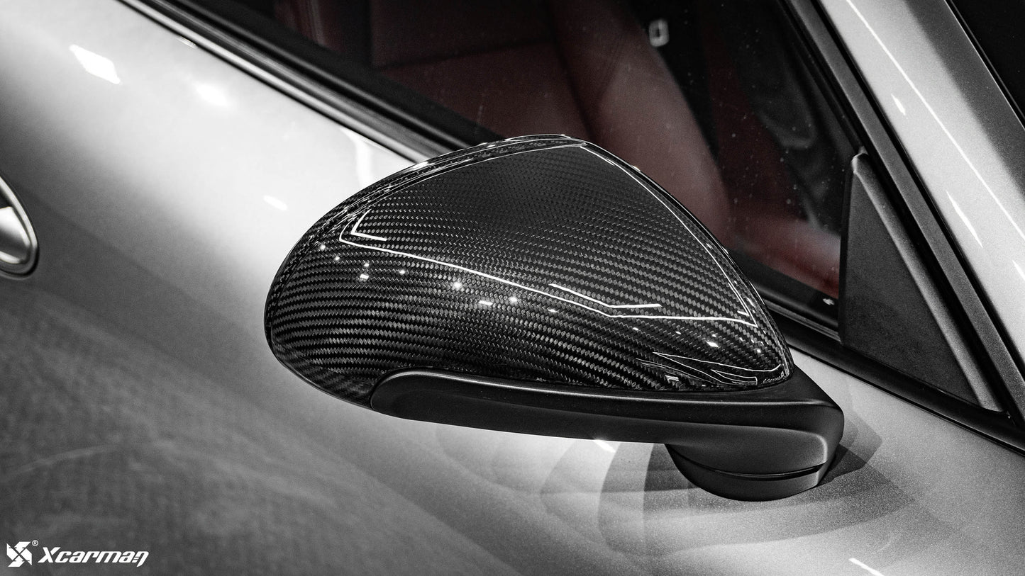 Porsche 911 991 原車OEM款 普通版 乾式碳纖維後視鏡蓋