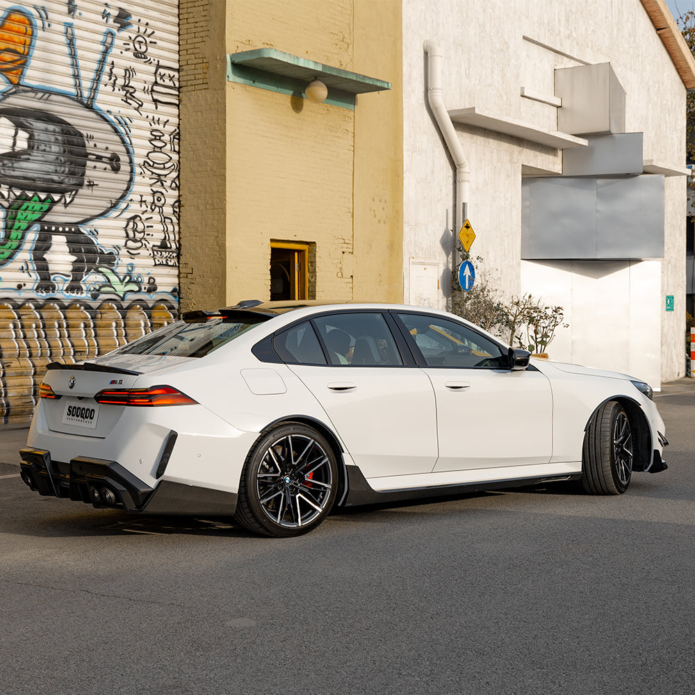 BMW M5 G90 G99 SQ-B款碳纖維側裙 T-491
