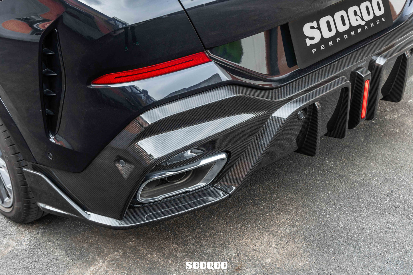 BMW X6 G06 LCI SQ款碳纖維後擾流 T-501