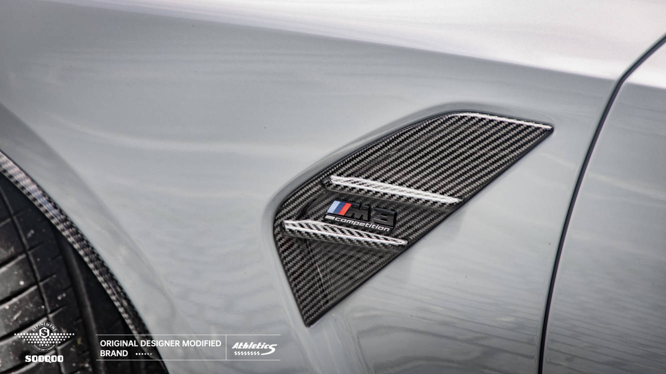 BMW M3G80 G81 原車款前葉子板碳纖維飾蓋 T-029