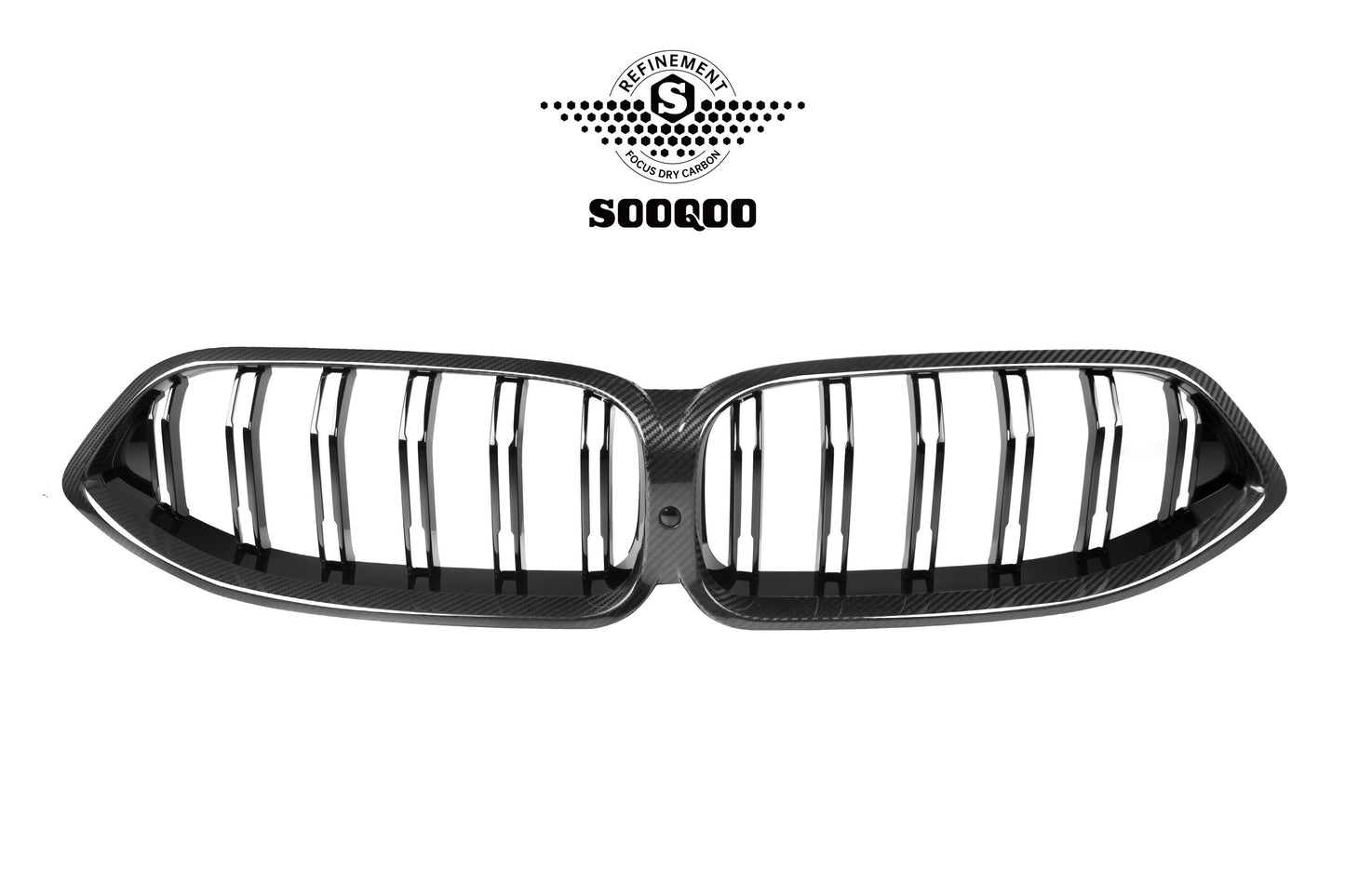 BMW M8 F91 雙格柵款碳纖維水箱護罩 T-266