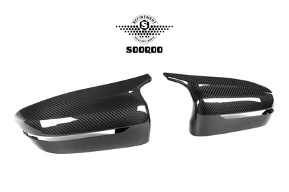 BMW 5系G30 M5款碳纖維牛角後視鏡蓋 H-005B