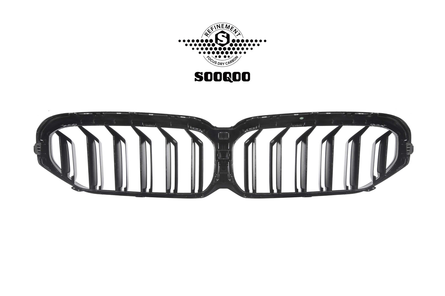 BMW 5系 G30 G31 LCI 單格柵款碳纖維水箱護罩 T-221B