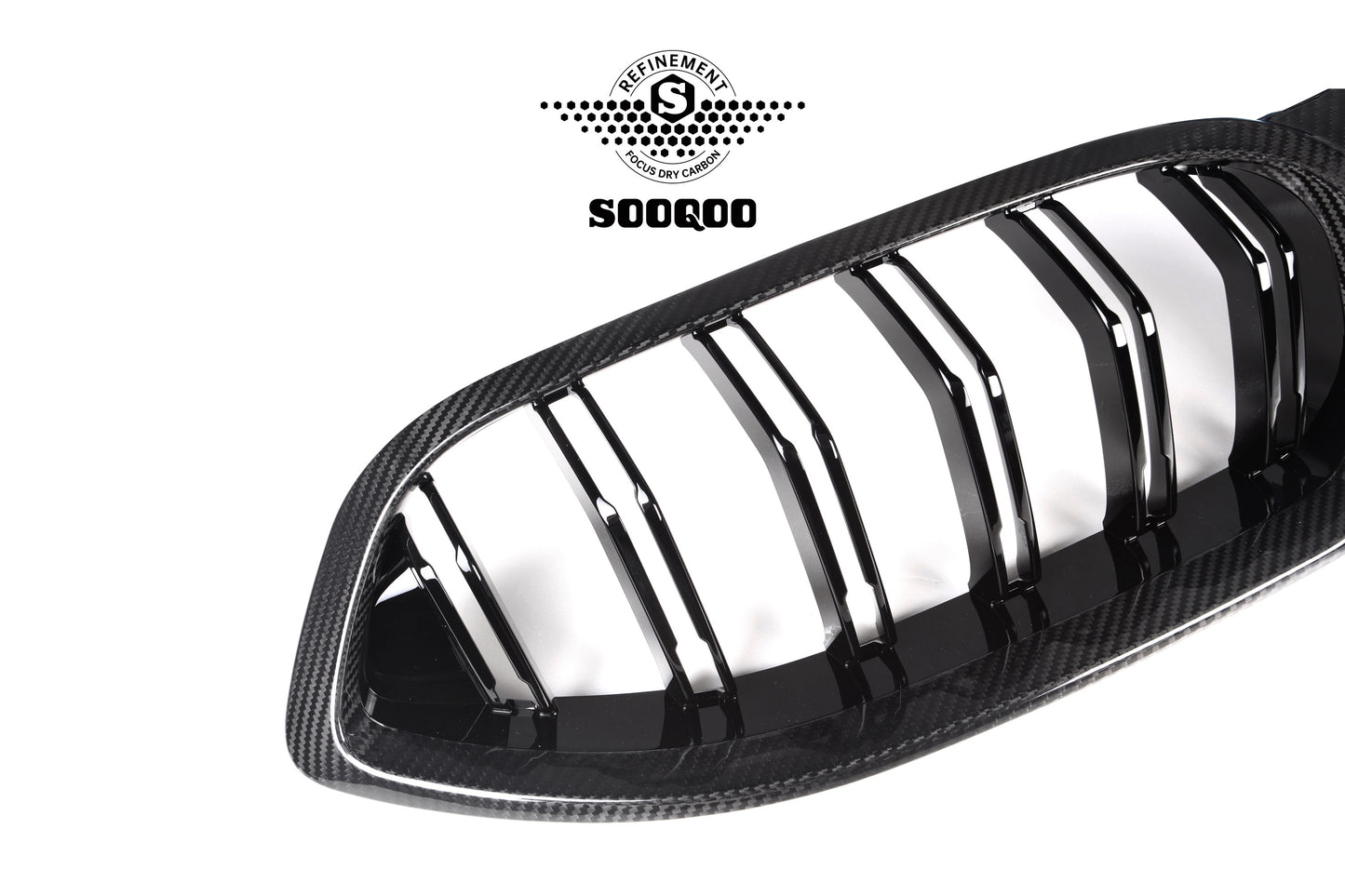 BMW M8 F91 雙格柵款碳纖維水箱護罩 T-266