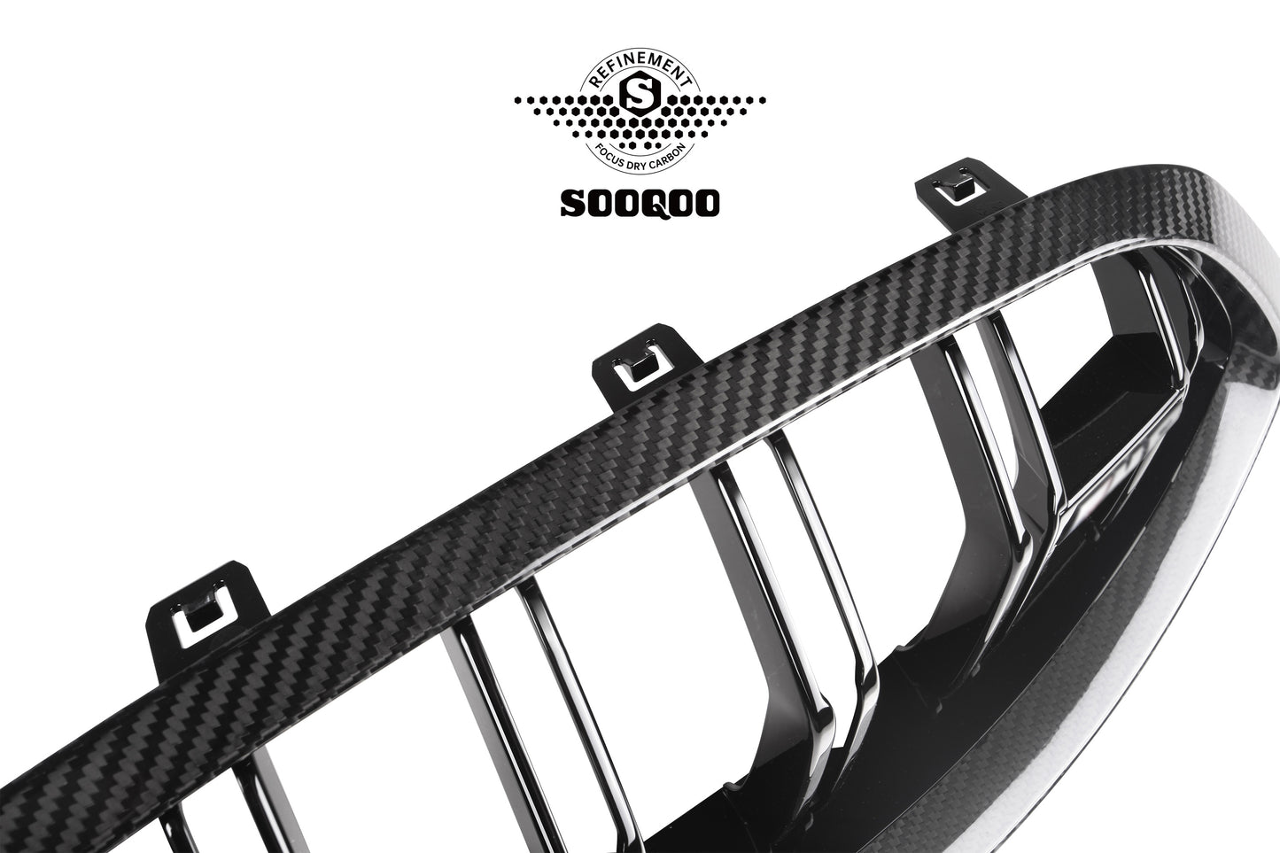 BMW M8 F91 雙格柵款碳纖維水箱護罩 T-266