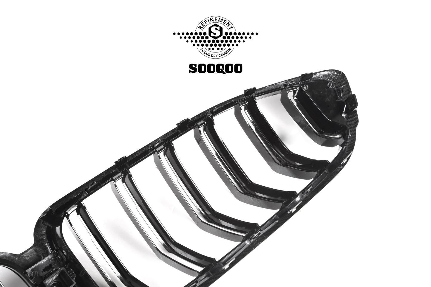 BMW M8 F91 雙格柵款碳纖維水箱護罩 T-266