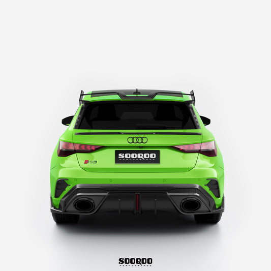 Audi RS3 8Y SQ款 Sportback版本 碳纖維後擾流 SQ-AD-007A