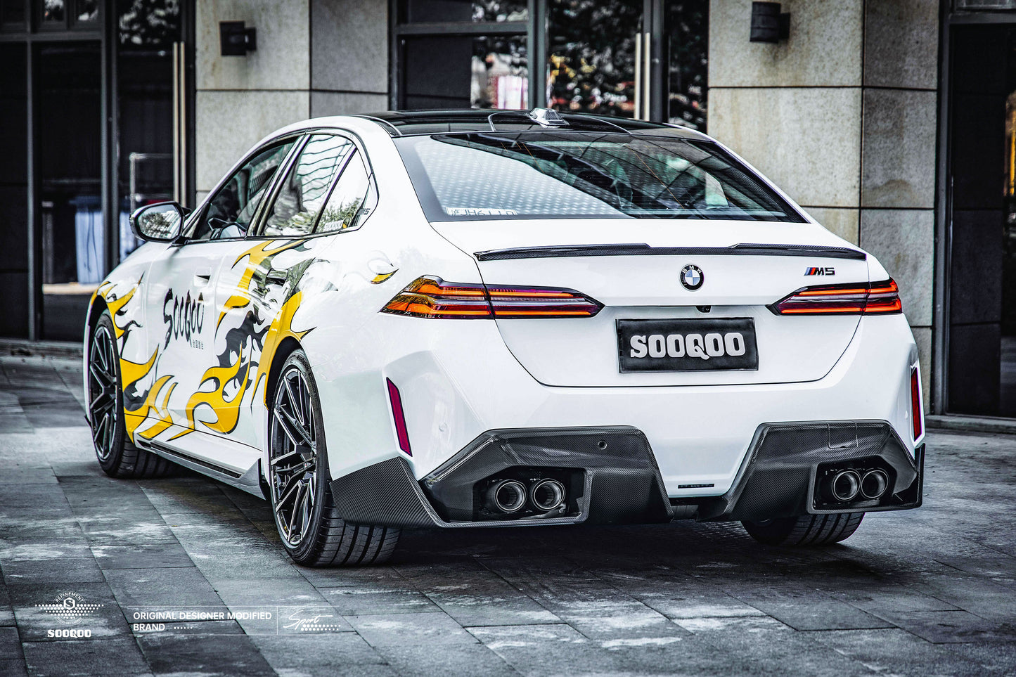BMW M5 G90 G99 MP款碳纖維後下擾流 T-473