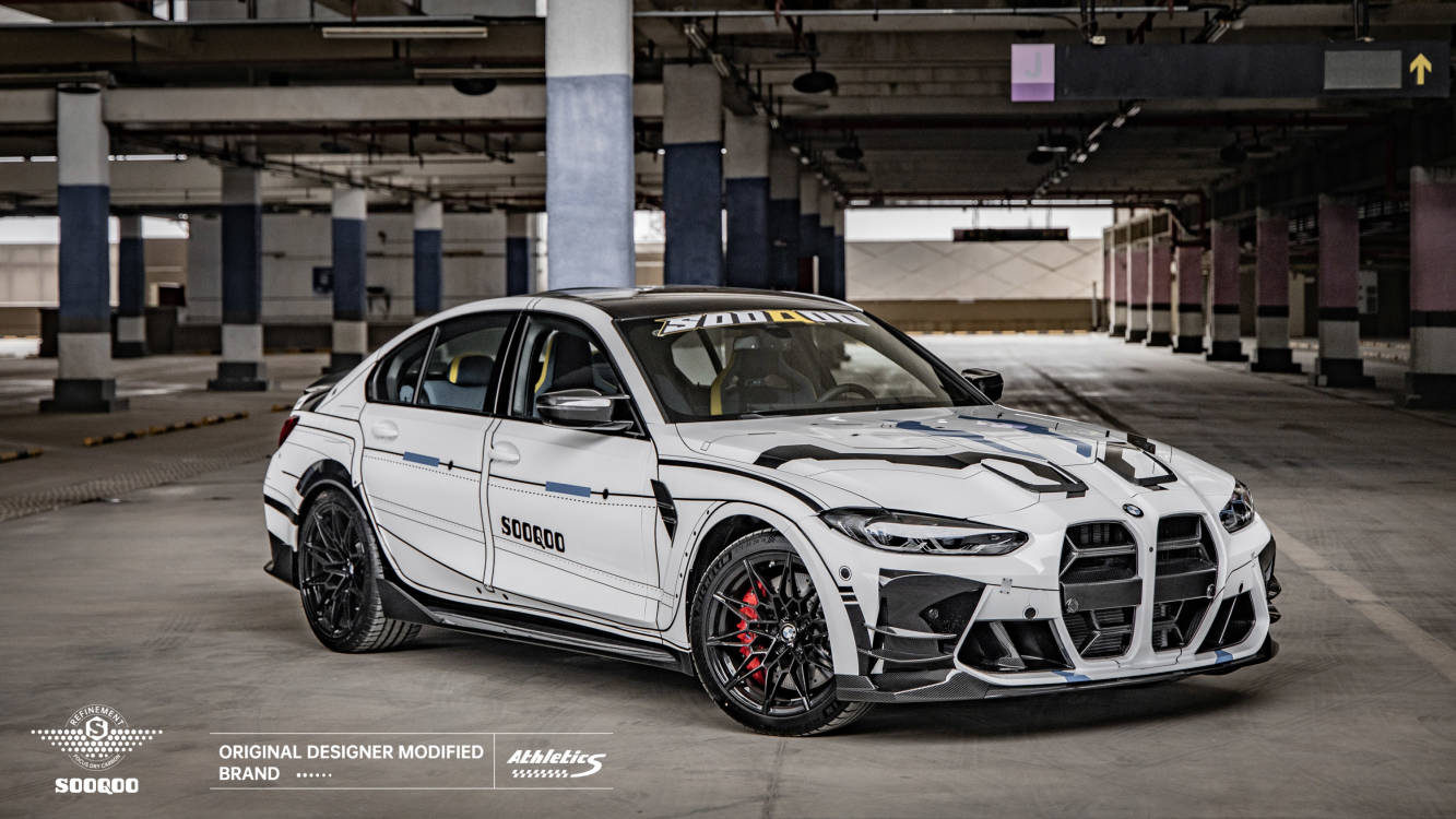 BMW M3G80 M4G82 MP款前保桿碳纖維風刀 T-093