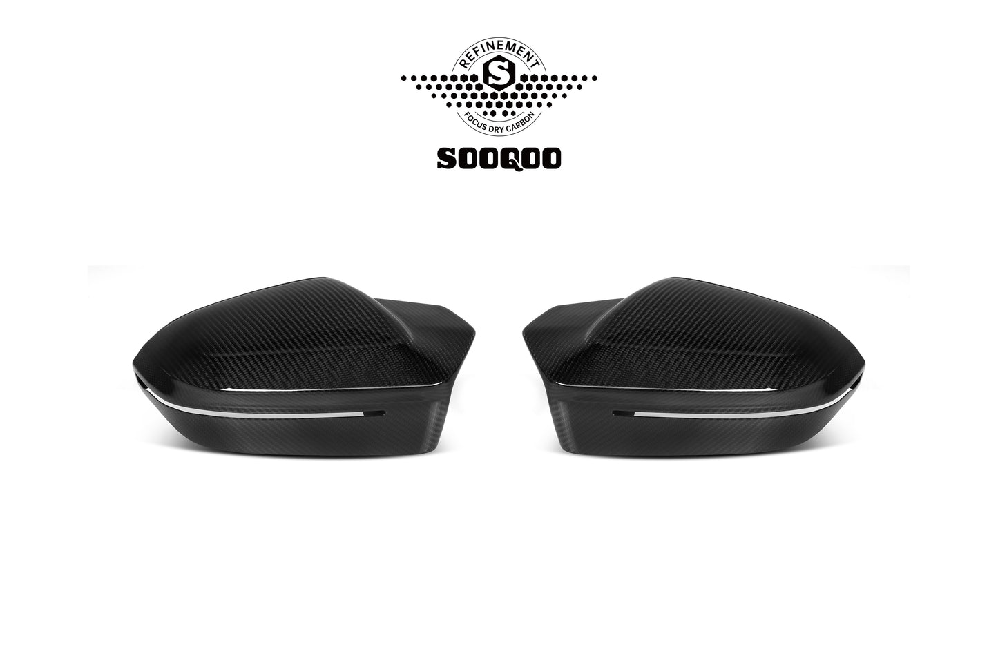 BMW X3 G45 SQ款碳纖維牛角後照鏡飾蓋 H-056