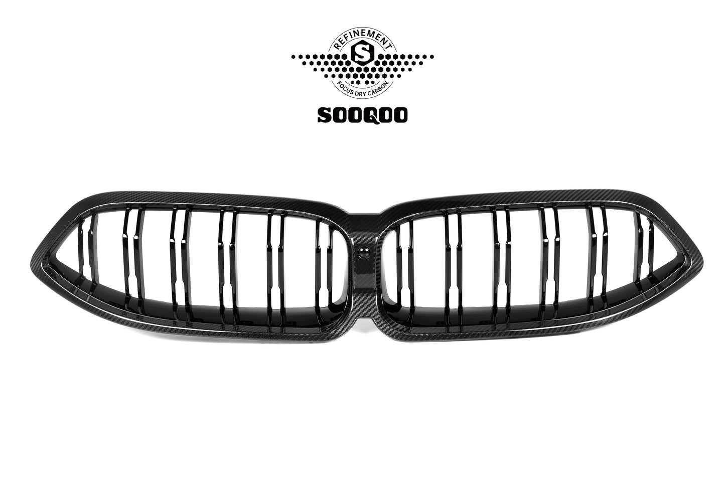 BMW 8系G14 G15 G16 LCI雙格柵碳纖維水箱護罩 T-346