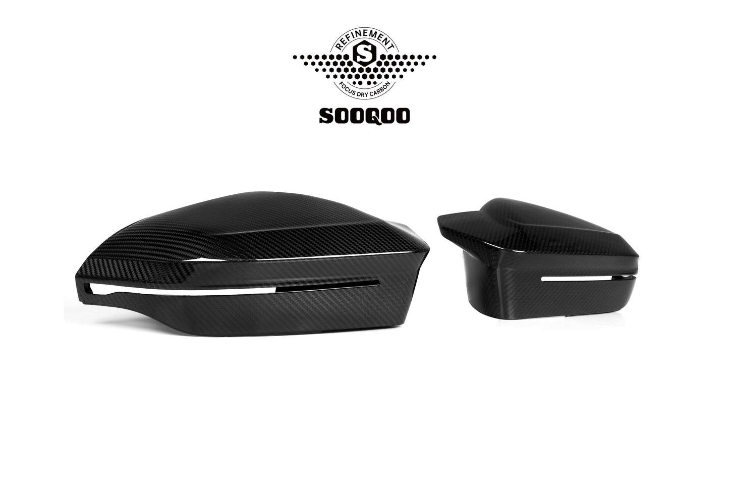 BMW X3 G45 SQ款碳纖維牛角後照鏡飾蓋 H-056