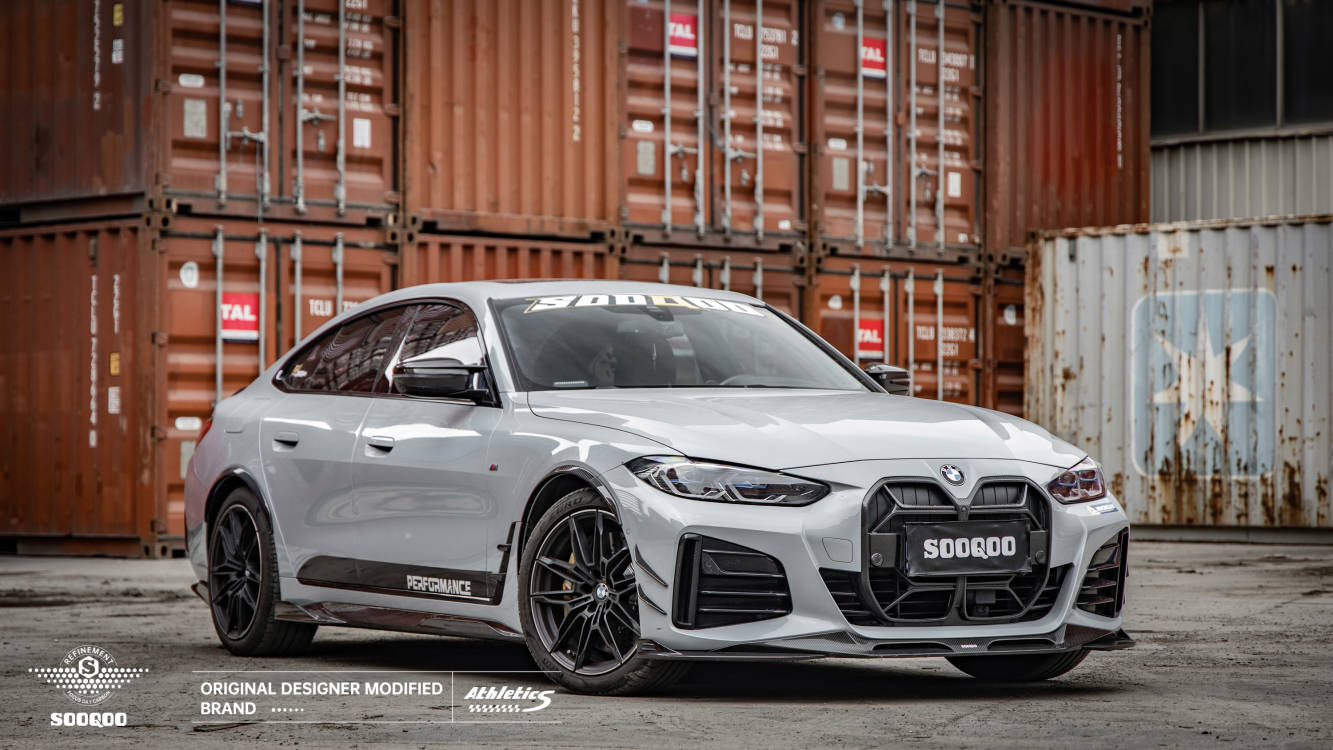 BMW 4系G26 MP碳纖維輪弧飾條 T363