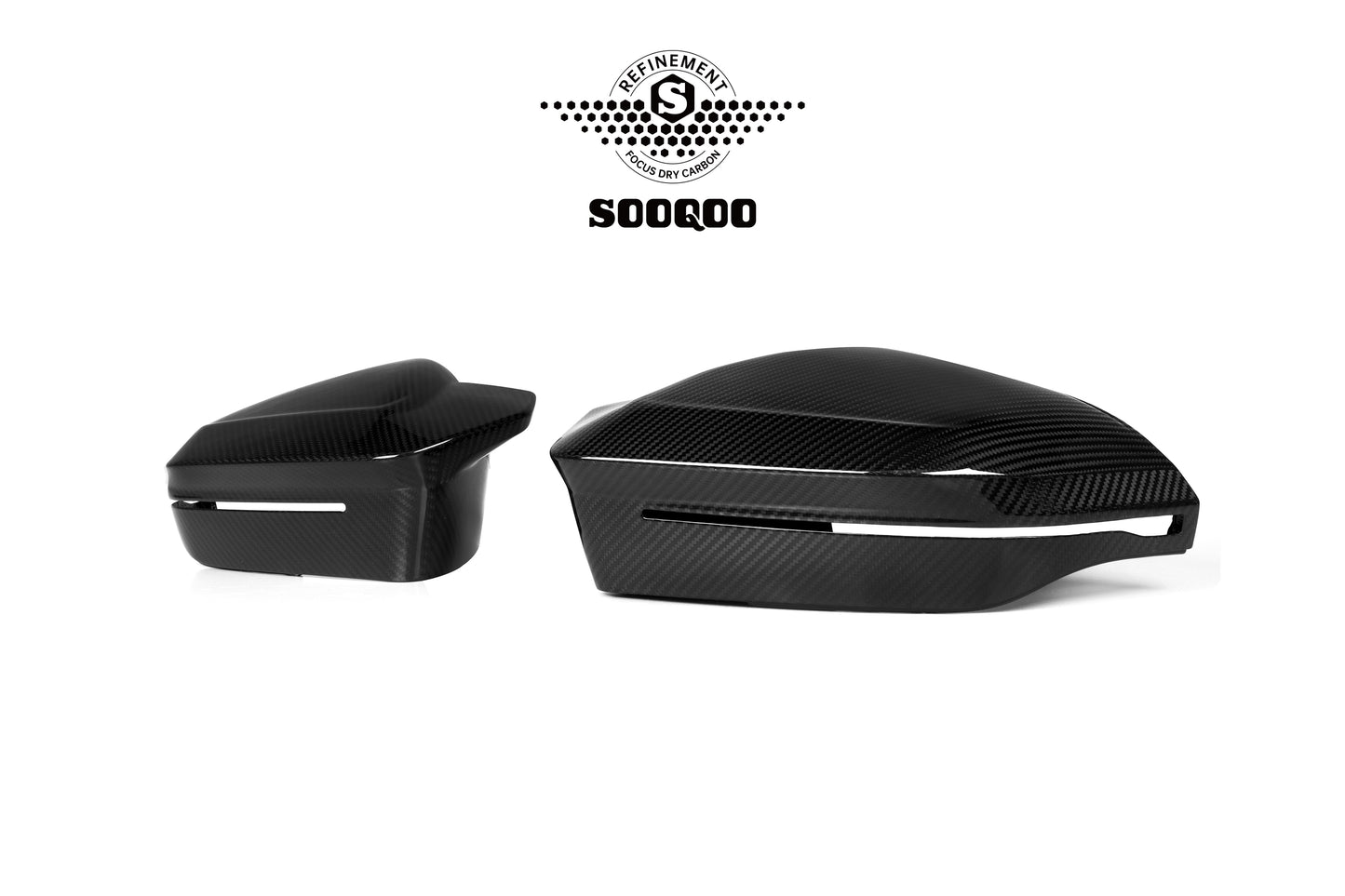 BMW X3 G45 SQ款碳纖維牛角後照鏡飾蓋 H-056