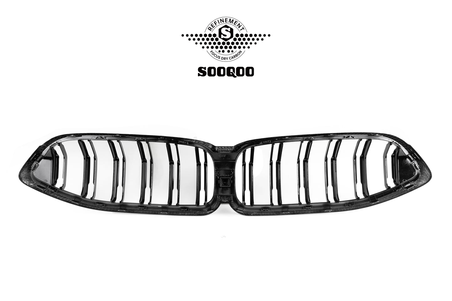 BMW 8系G14 G15 G16 小改前雙格柵碳纖維水箱護罩 T-265