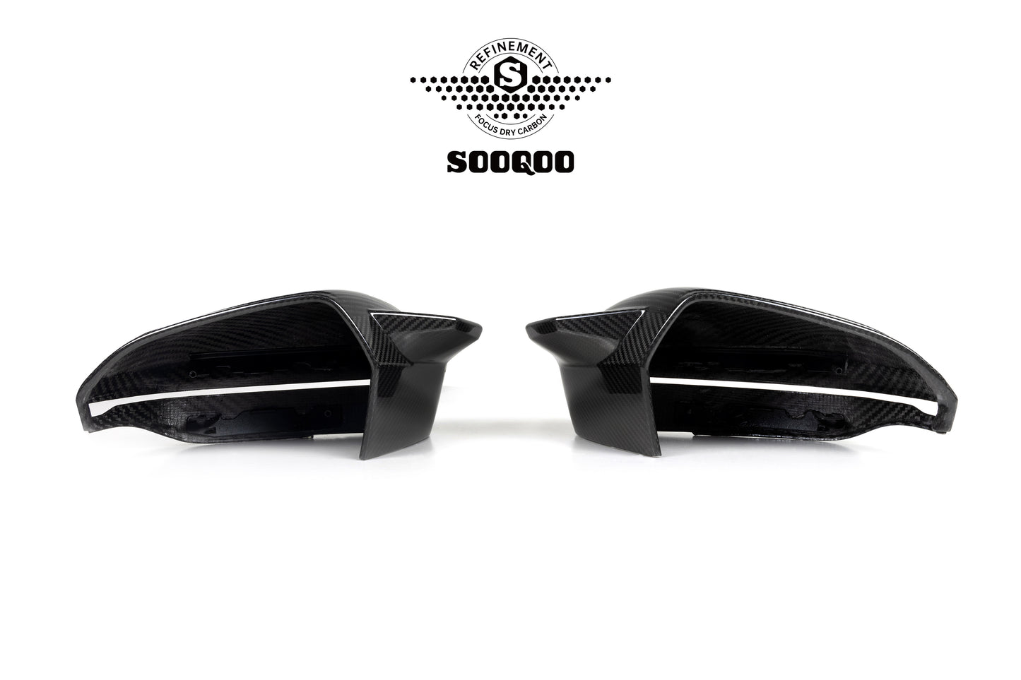 BMW X3 G45 SQ款碳纖維牛角後照鏡飾蓋 H-056