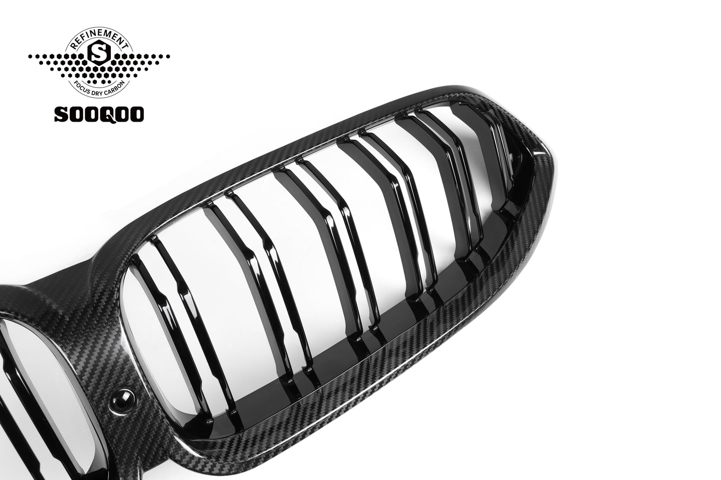 BMW 8系G14 G15 G16 小改前雙格柵碳纖維水箱護罩 T-265