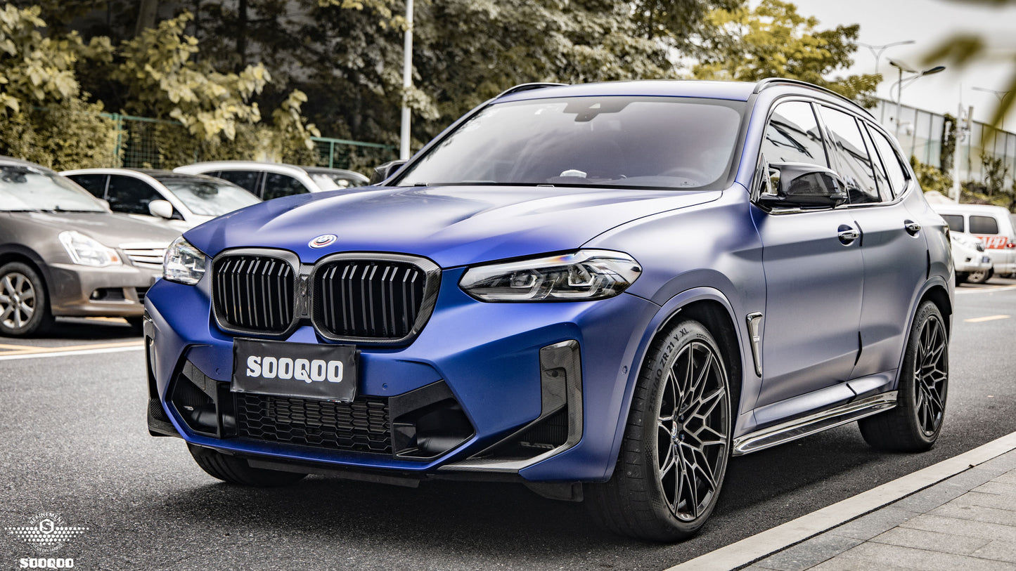 BMW X3M F97 X4M F98 雙格柵碳纖維水箱護罩 T-260