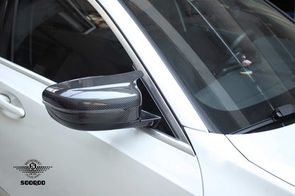 BMW 5系G30 M5款碳纖維牛角後視鏡蓋 H-005B