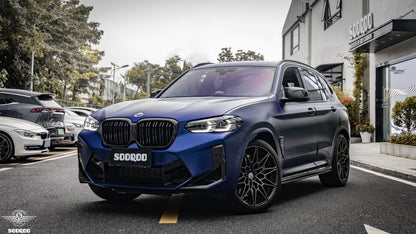 BMW X3M F97 X4M F98 雙格柵碳纖維水箱護罩 T-260