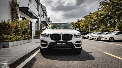 BMW X3M F97 X4M F98 小改前 雙格柵款碳纖維水箱護罩 T-281B