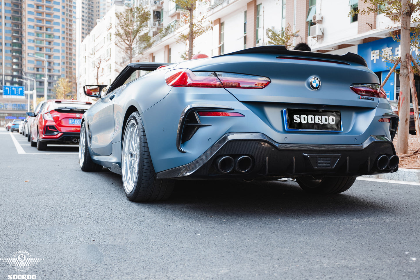 BMW 8系G14 AC款碳纖維尾翼 T-056