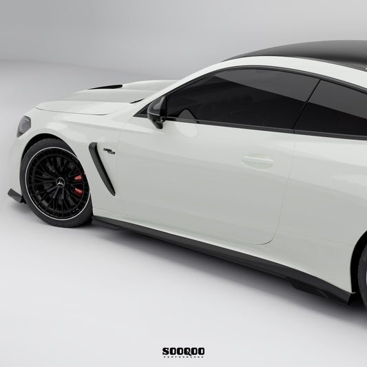 賓士CLE53 C236 SQ款 乾碳纖維側裙 SQ-BZ-003