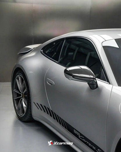 Porsche Taycan 911 992 原車OEM款 乾式碳纖維後視鏡蓋