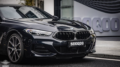 BMW 8系G14 G15 G16 LCI雙格柵碳纖維水箱護罩 T-346