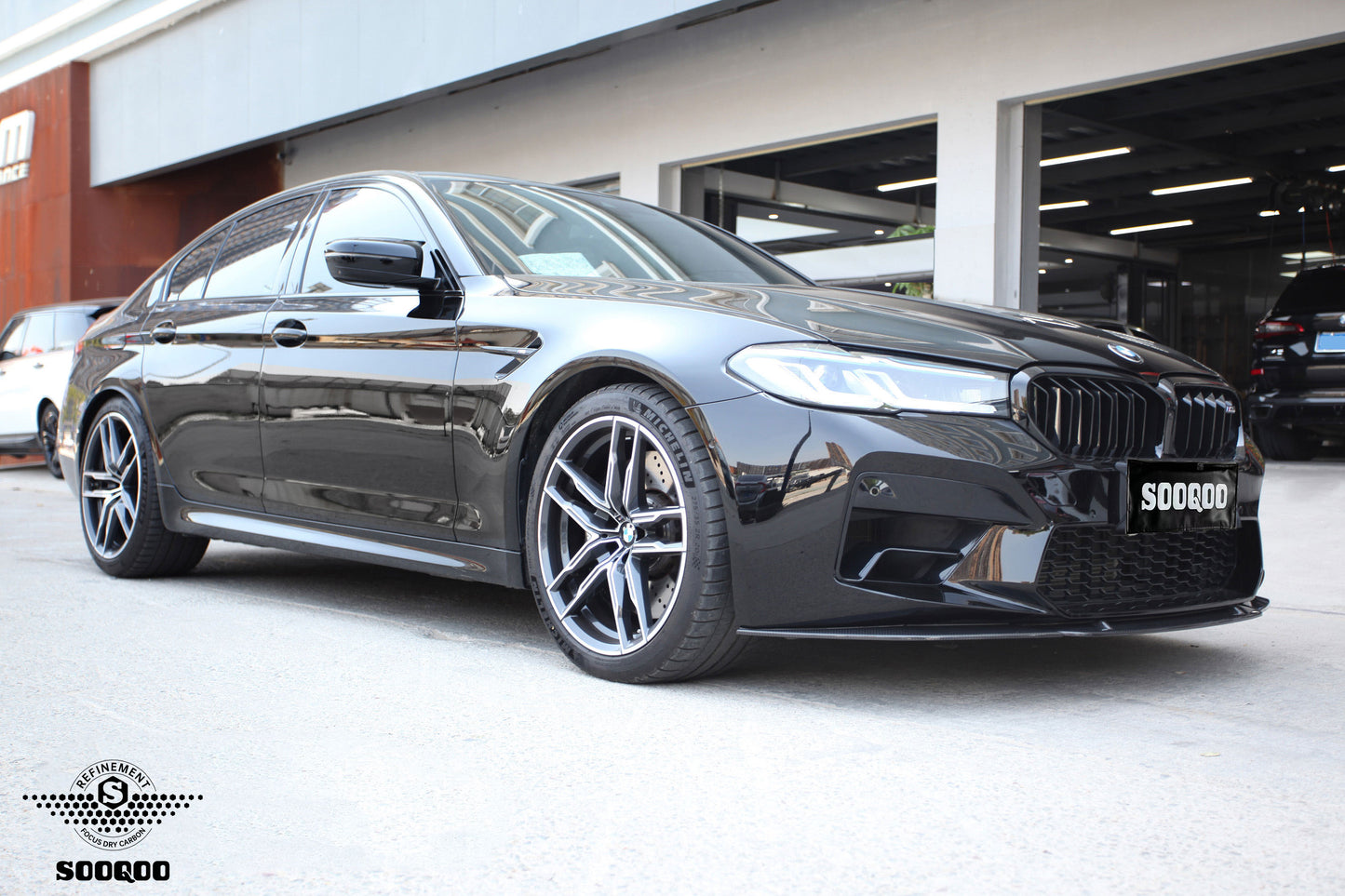 BMW M5 F90 LCI ST款碳纖維前擾流 T-161