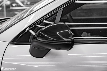 Porsche Caynne 9ya 原車OEM款 乾式碳纖維後視鏡蓋
