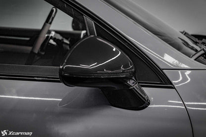 Porsche Caynne 958.2 原車OEM款 環景輔助 乾式碳纖維後視鏡蓋